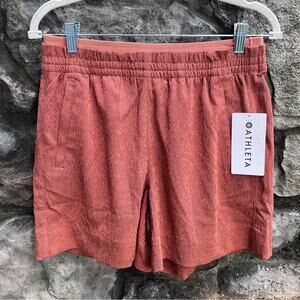 NEW Size 6 Athleta Burnt Orange Mid-Rise Zipper Pocket Womens Echo Shorts